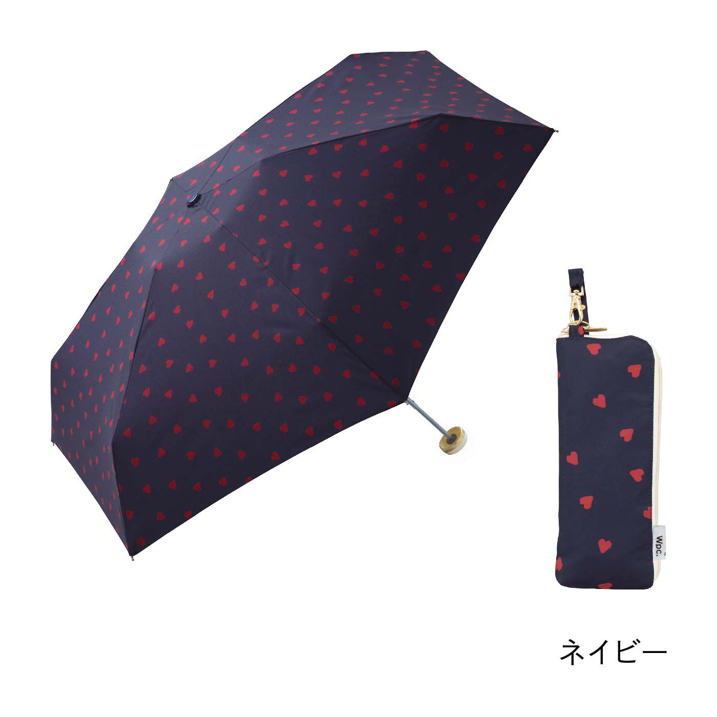 FELISSIMO PARTNERS|ハートがいっぱい　おしゃれな折りたたみ雨傘