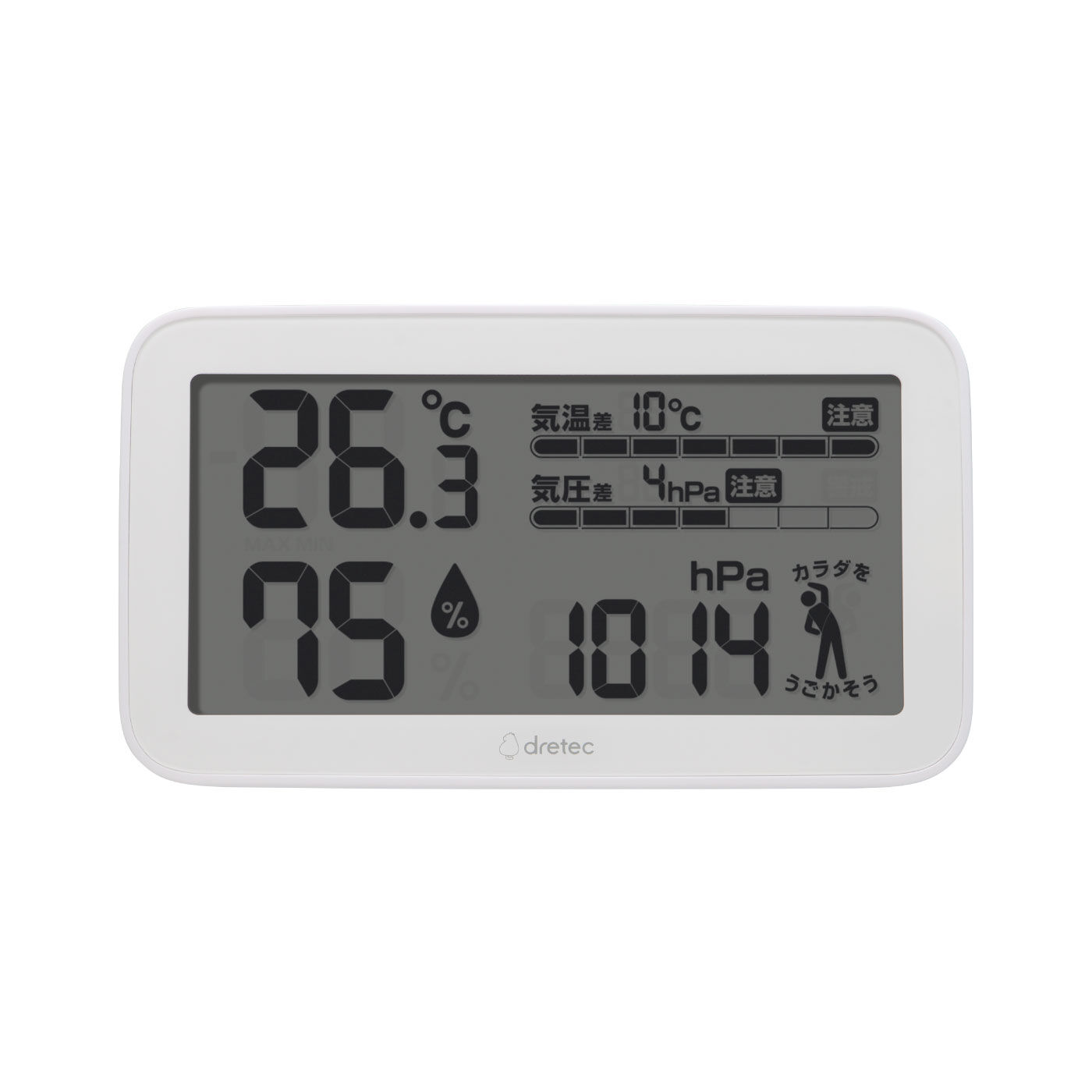 FELISSIMO PARTNERS|気圧・気温・湿度など気象の変化をチェック　ドリテック　気圧がわかる温湿度計「天気ＤＥミカタ」