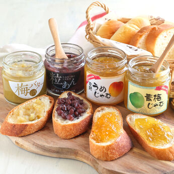 FP産地直送マルシェ | 梅バター･2つの梅ジャム･粒あんの 4種 食べ比べ セット