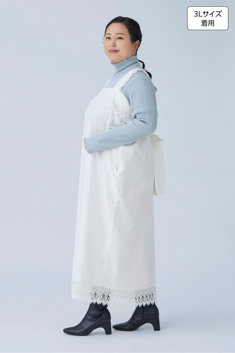 MEDE19F [メデ・ジュウキュウ]|MEDE19F　Boutique888さんコラボ レース遣いワンピース〈オフホワイト〉|身長：160cm バスト：113cm ウエスト：90cm ヒップ：115cm 太ももまわり：63cm