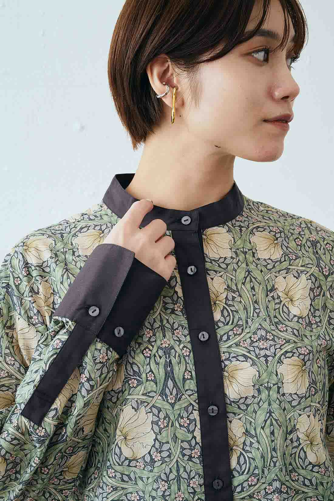 MEDE19F 〈MORRIS Gallery〉クレリックシャツ〈PIMPERNEL柄