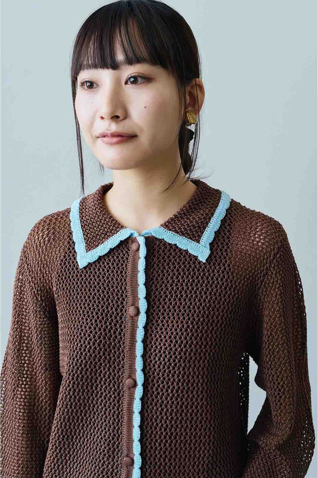 MEDE19F|MEDE19F　配色遣いのニットシャツ