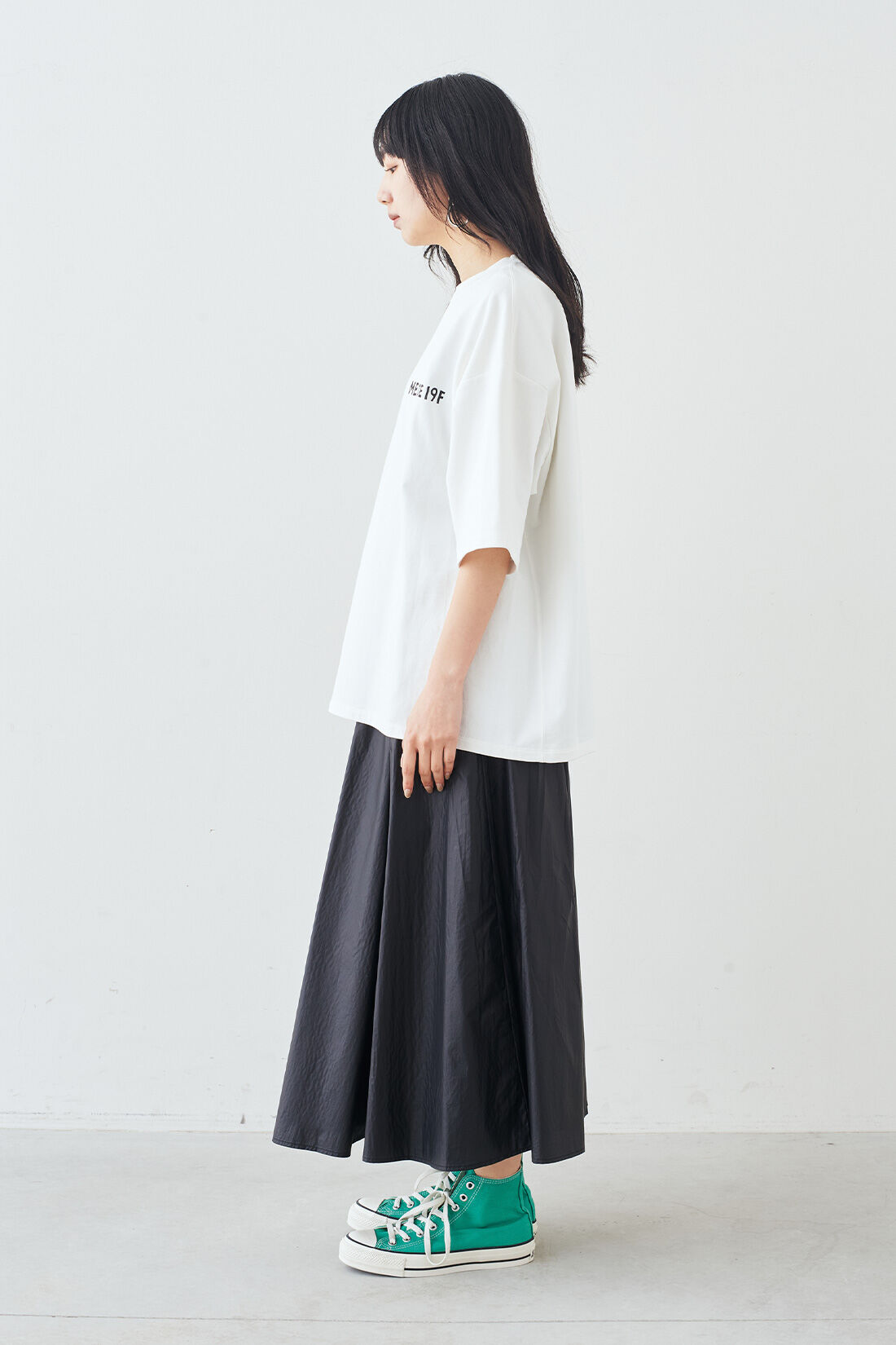 MEDE19F [メデ・ジュウキュウ]|MEDE19F　旭山動物園・ボルネオの森応援商品 プリントTシャツ|モデル身長：163cm　着用サイズ：M