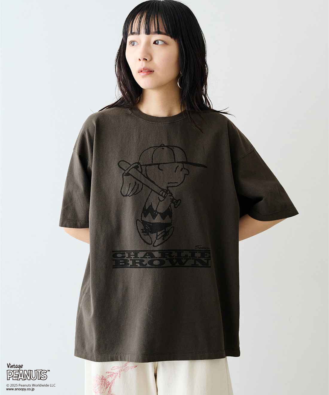 MEDE19F|MEDE19F PEANUTS 古着のようなプリントTシャツ