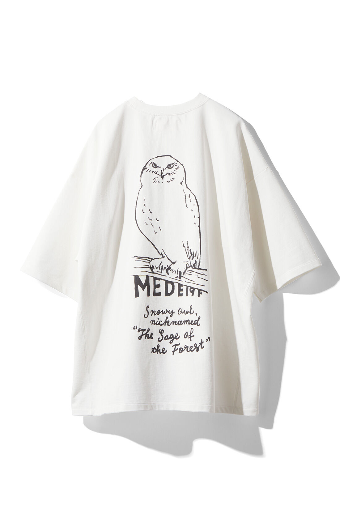 MEDE19F [メデ・ジュウキュウ]|MEDE19F　旭山動物園・ボルネオの森応援商品 プリントTシャツ|フクロウ〈BACK〉
