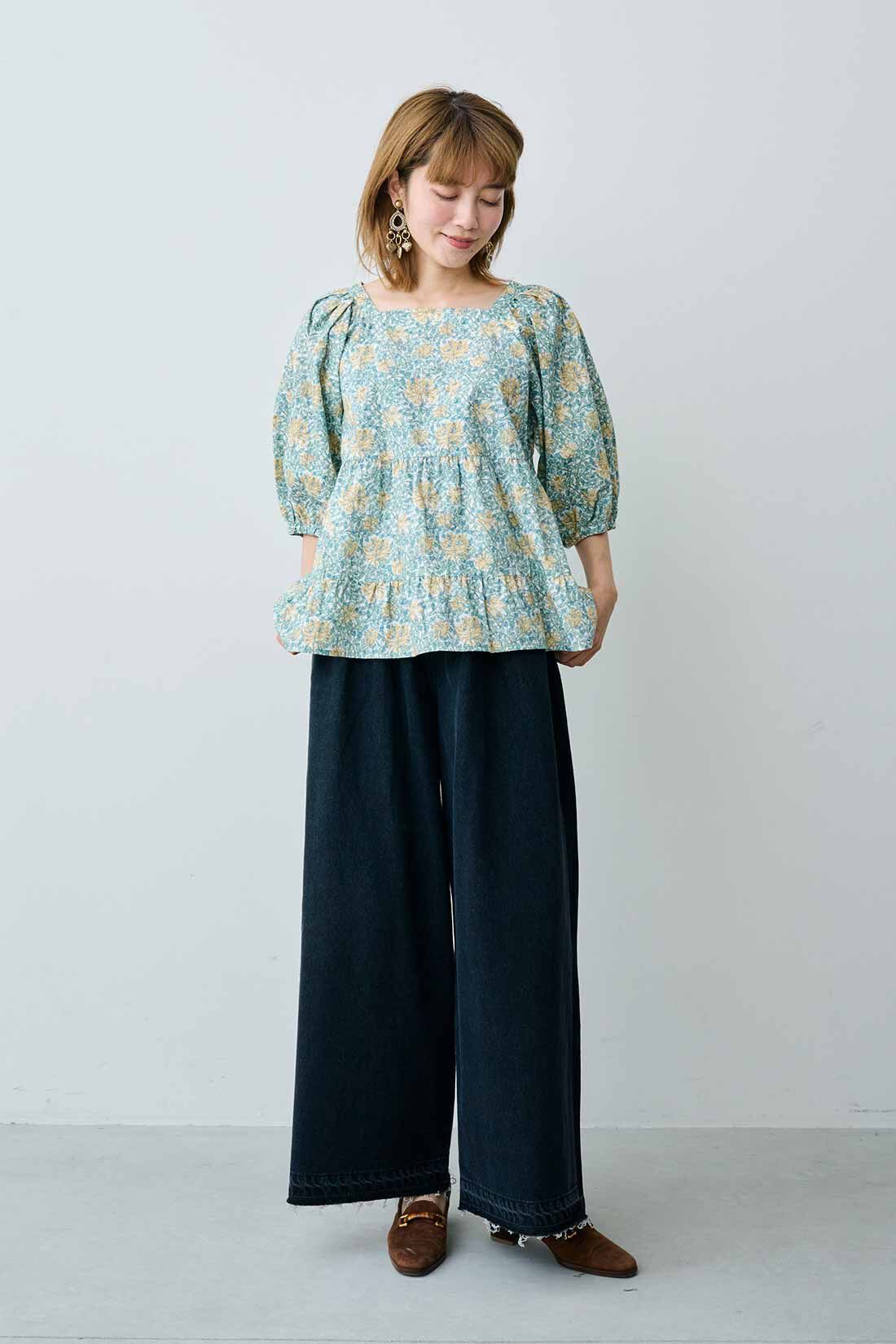 MEDE19F [メデ・ジュウキュウ]|【MEDE19F】Boutique888さんコラボ ハートモチーフイヤアクセ〈アンティークゴールド〉|モデル身長：163cm