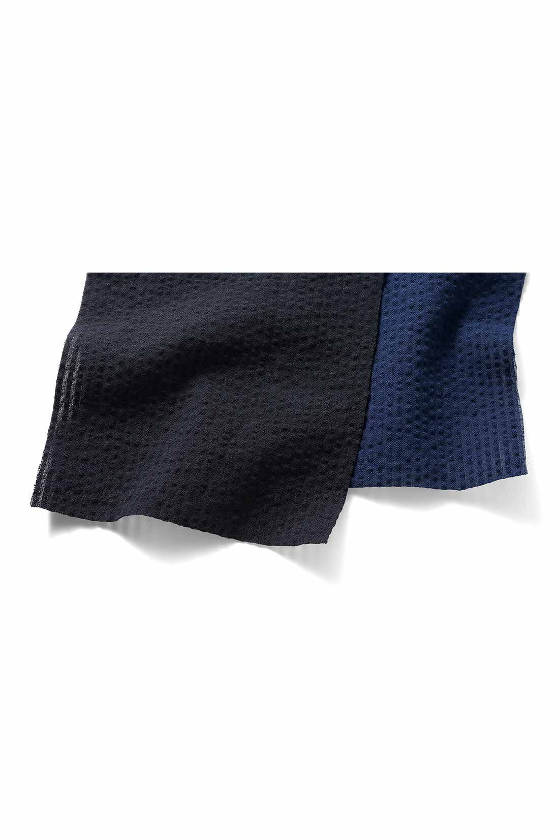MEDE19F|MEDE19F　コットンサッカー素材の袖だけボレロ|ポコポコとした凹凸感で肌離れのよい、綿100％サッカー素材。