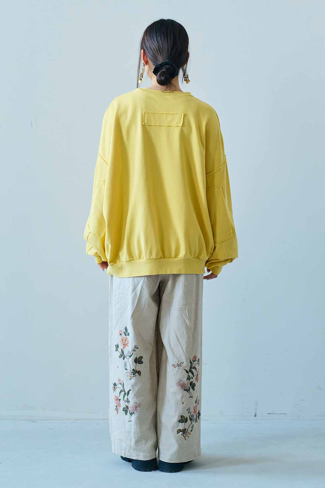 MEDE19F|MEDE19F　フェードカラーのくったりスウェットの会|モデル身長：158cm　着用サイズ：M
