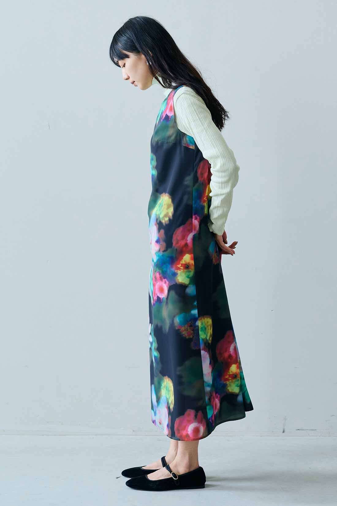 MEDE19F|MEDE19F　コットンリブハイネックトップスの会|モデル身長：163cm　着用サイズ：M
