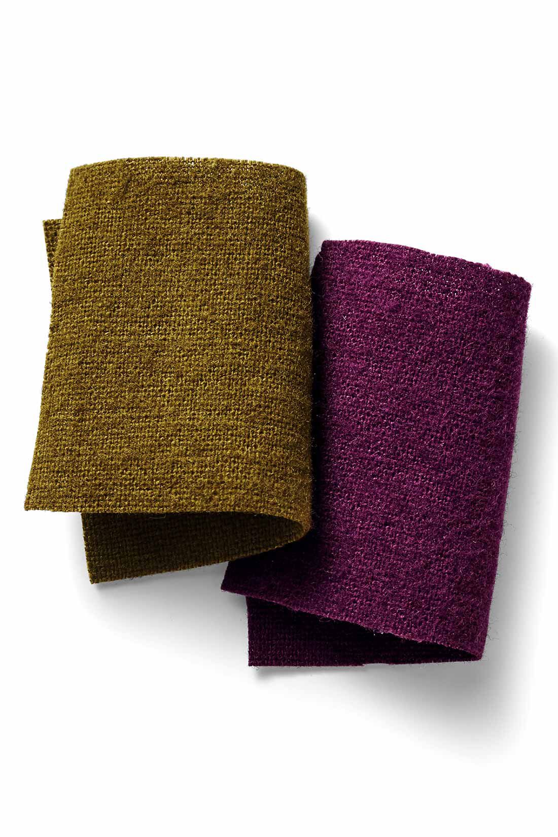 MEDE19F|MEDE19F　麻混起毛素材のジャンプスーツ〈ワイン〉|さっくり軽いタッチの綿麻キャンバス素材。表面を掻いて起毛させ、上品なあたたかみとやわらかさを付与しています。