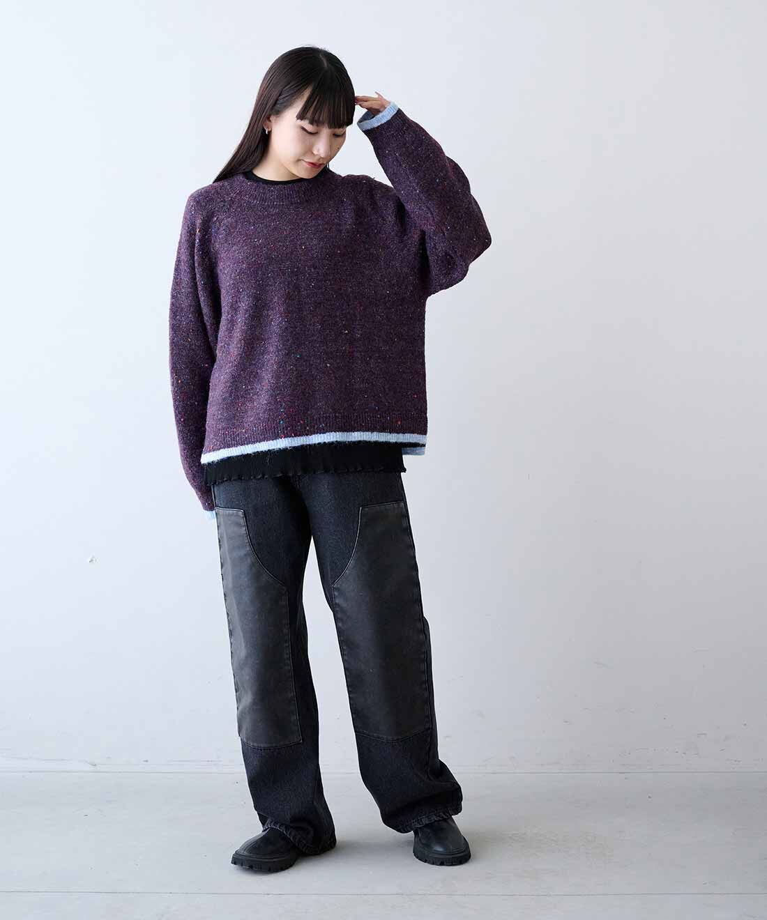 MEDE19F [メデ・ジュウキュウ]|MEDE19F　プリーツドッキングトップスの会|モデル身長：158cm　着用サイズ：M