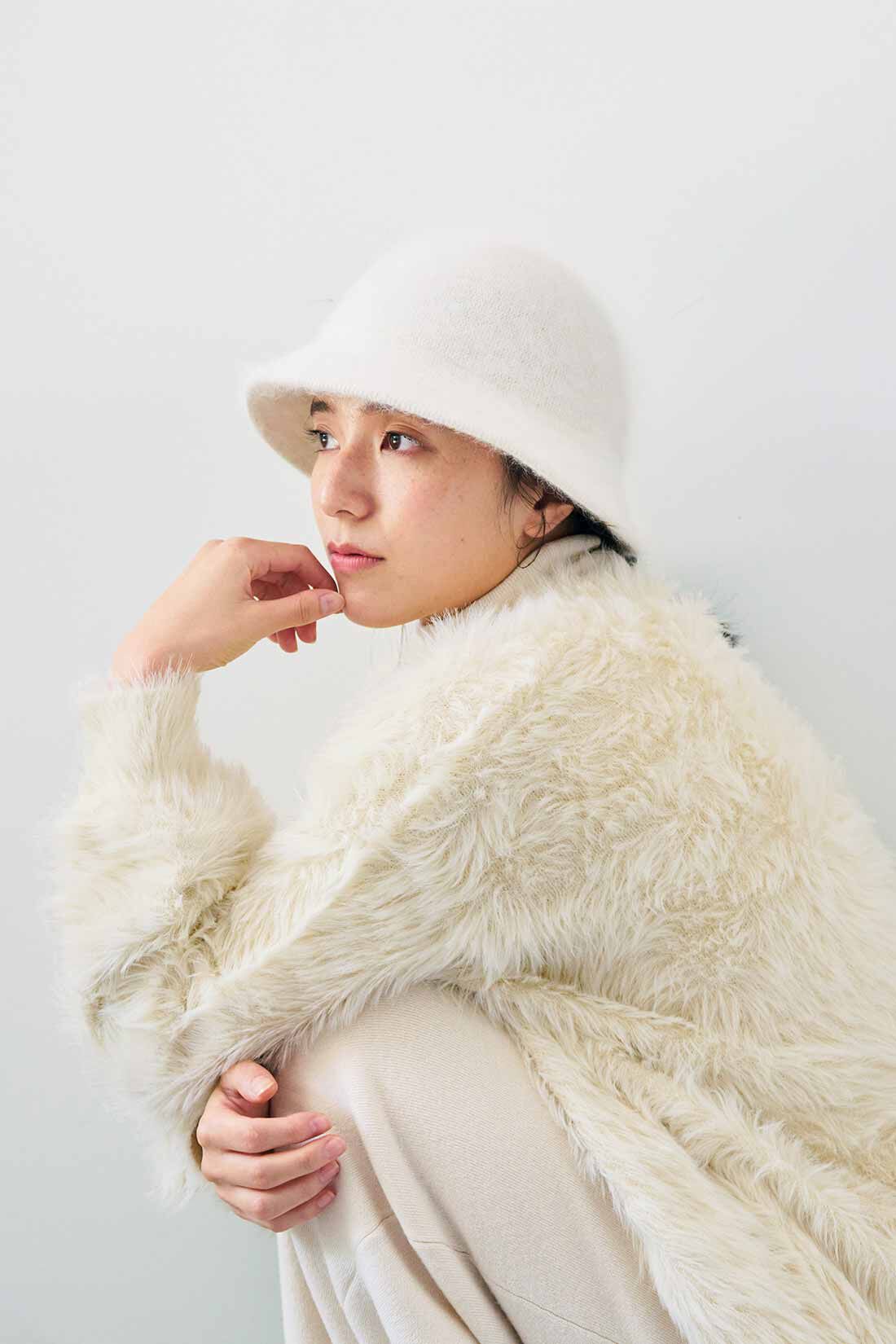 MEDE19F|旭山動物園・ボルネオの森応援商品 MEDE19F シロフクロウカーディガン〈ホワイト〉