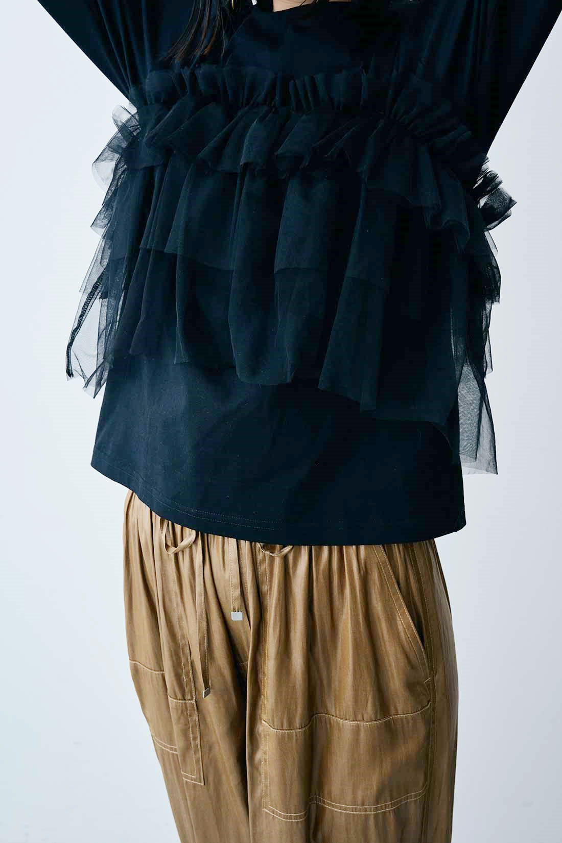 MEDE19F [メデ・ジュウキュウ]|MEDE19F　チュールビスチェトップスセット〈ブラック〉