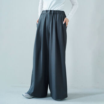 MEDE19F | LEFANCY ワイドスラックス〈グレー〉