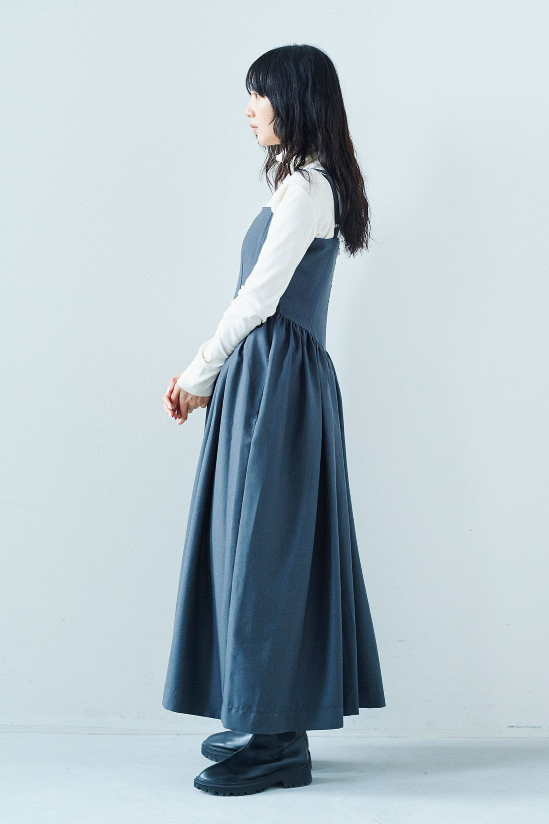 MEDE19F [メデ・ジュウキュウ]|韓国セレクト STAGE ミリタリーワンピース|モデル身長：163cm