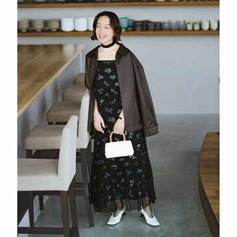 MEDE19F | 高山 都さんコラボ キャミワンピセット〈ブラック〉