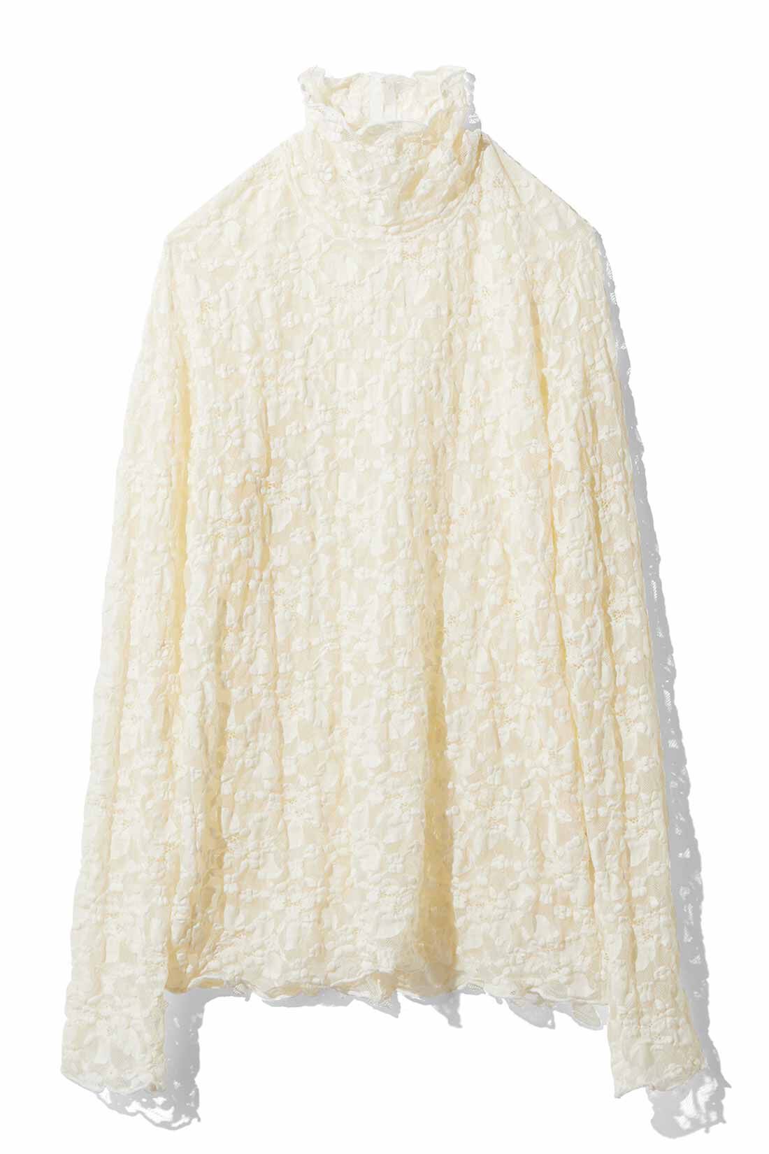 MEDE19F|MEDE19F　レースハイネックトップス
