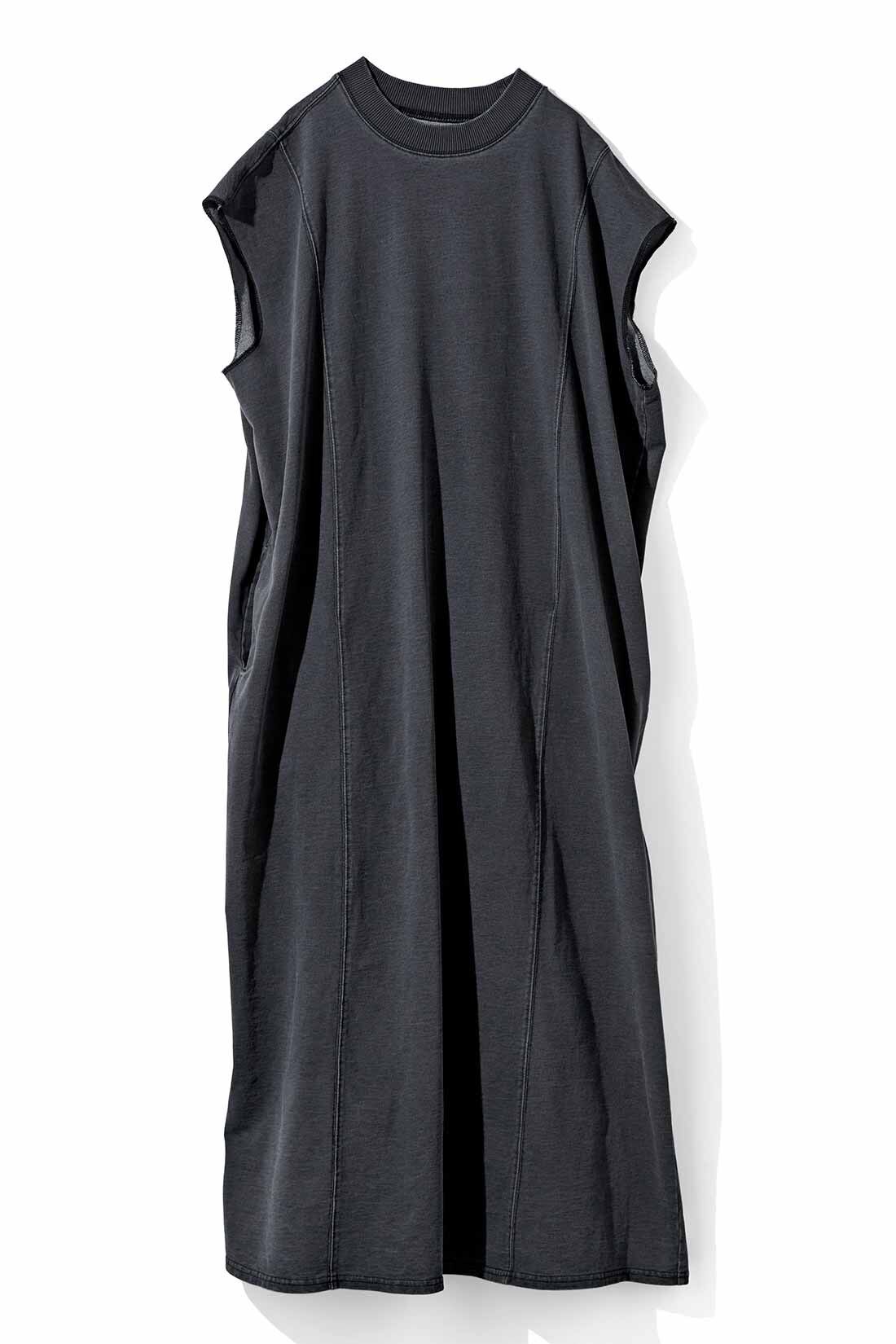 MEDE19F [メデ・ジュウキュウ]|MEDE19F ウォッシュ加工のカットソーデニムワンピース〈グレー〉