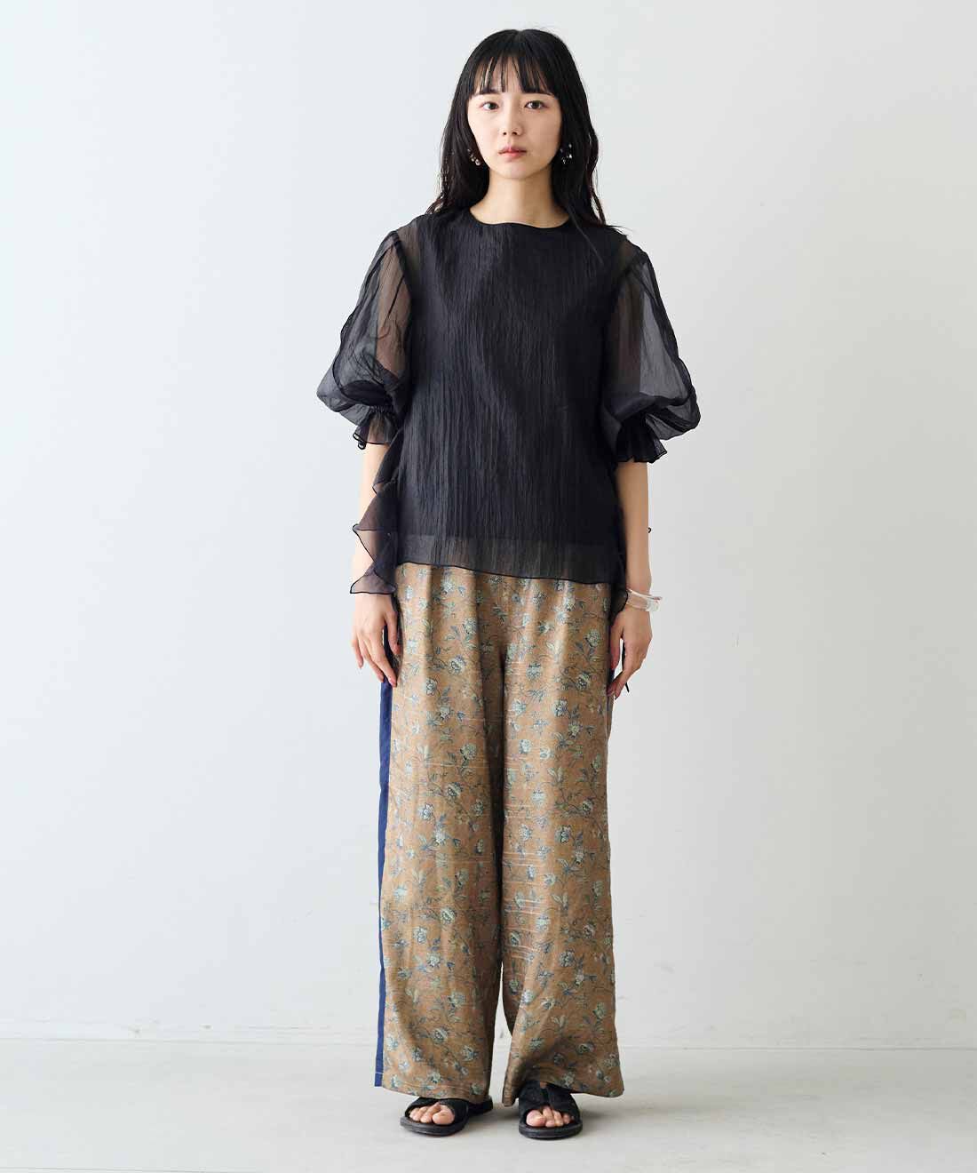 MEDE19F|MEDE19F たゆたうくらげのドッキングトップス|モデル身長：163cm　着用サイズ：M