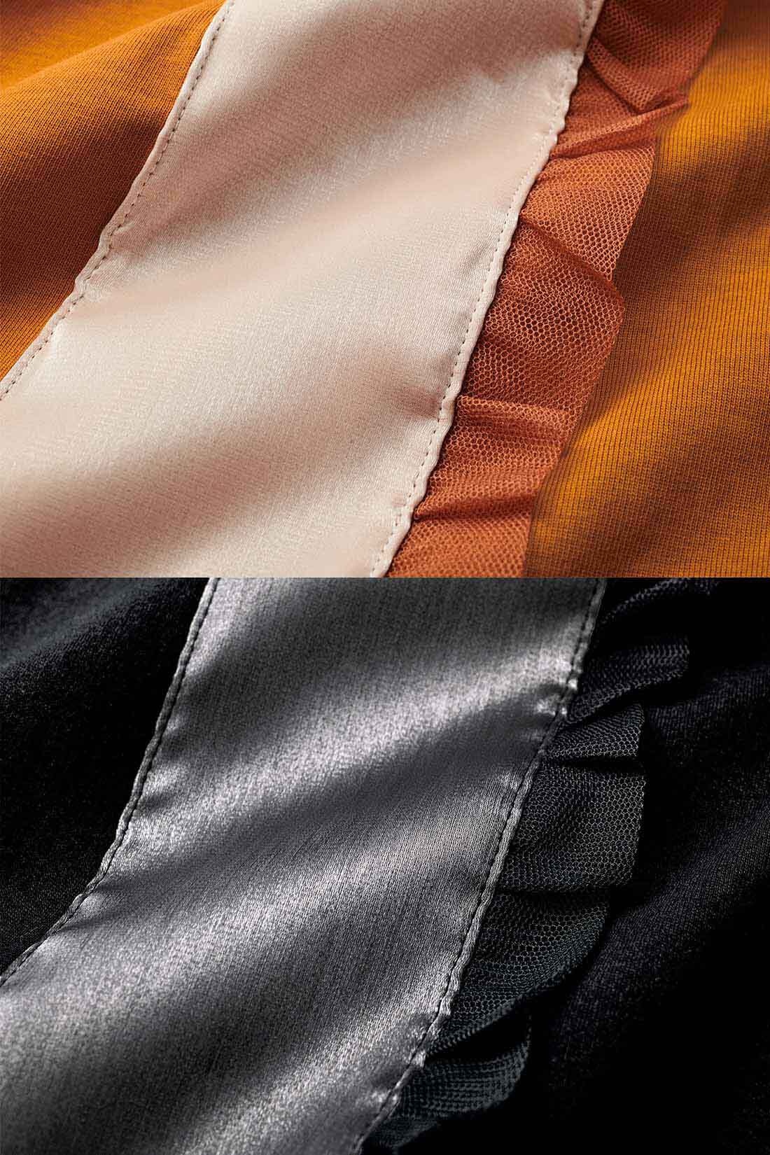 MEDE19F [メデ・ジュウキュウ]|MEDE19F　接触冷感加工のフリル遣い サイドラインカットソーワンピース