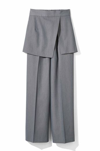 MEDE19F [メデ・ジュウキュウ] | MEDE19F ラップスカート付きパンツ〈グレー〉