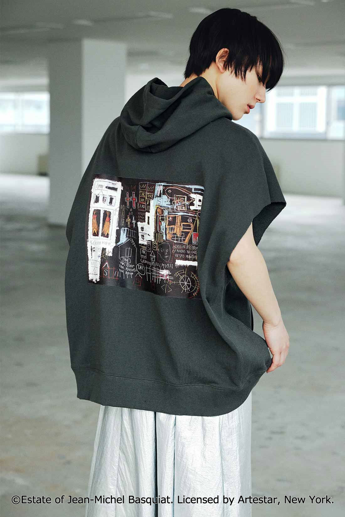 MEDE19F [メデ・ジュウキュウ]|MEDE19F　ART meets MEDE19F フーディトップス〈Jean-Michel Basquiat〉〈チャコールグレー〉