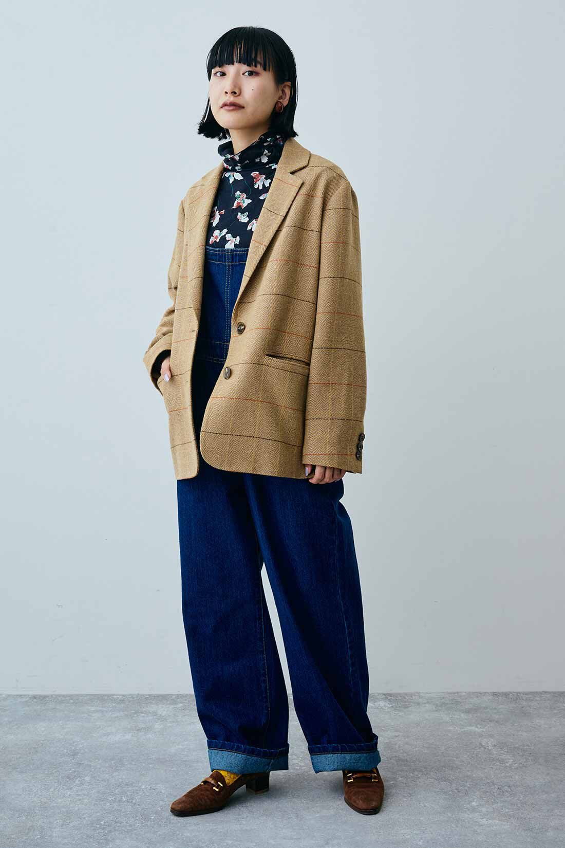 MEDE19F×Kinloch by Kinloch Anderson ヴィンテージライクツイードジャケット〈キャメルブラウン〉