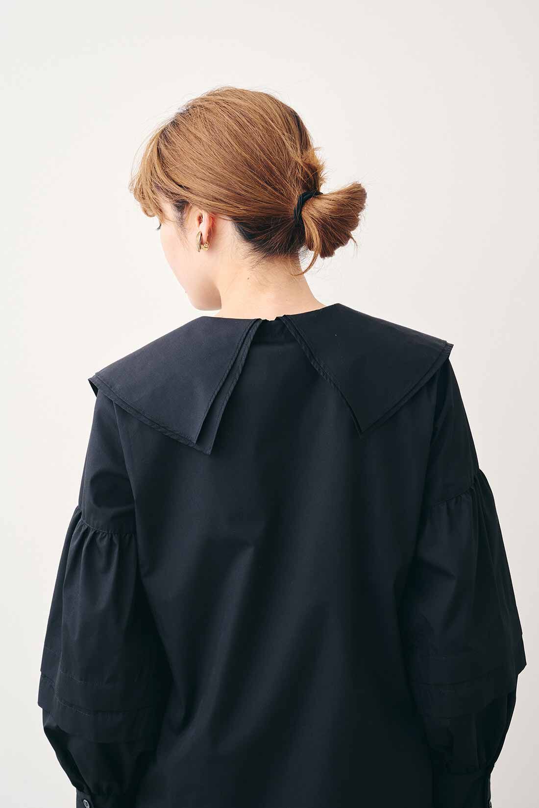 【新品】MEDE19F(メデジュウキュウ)ピューリタンカラーシャツ ブラック3L