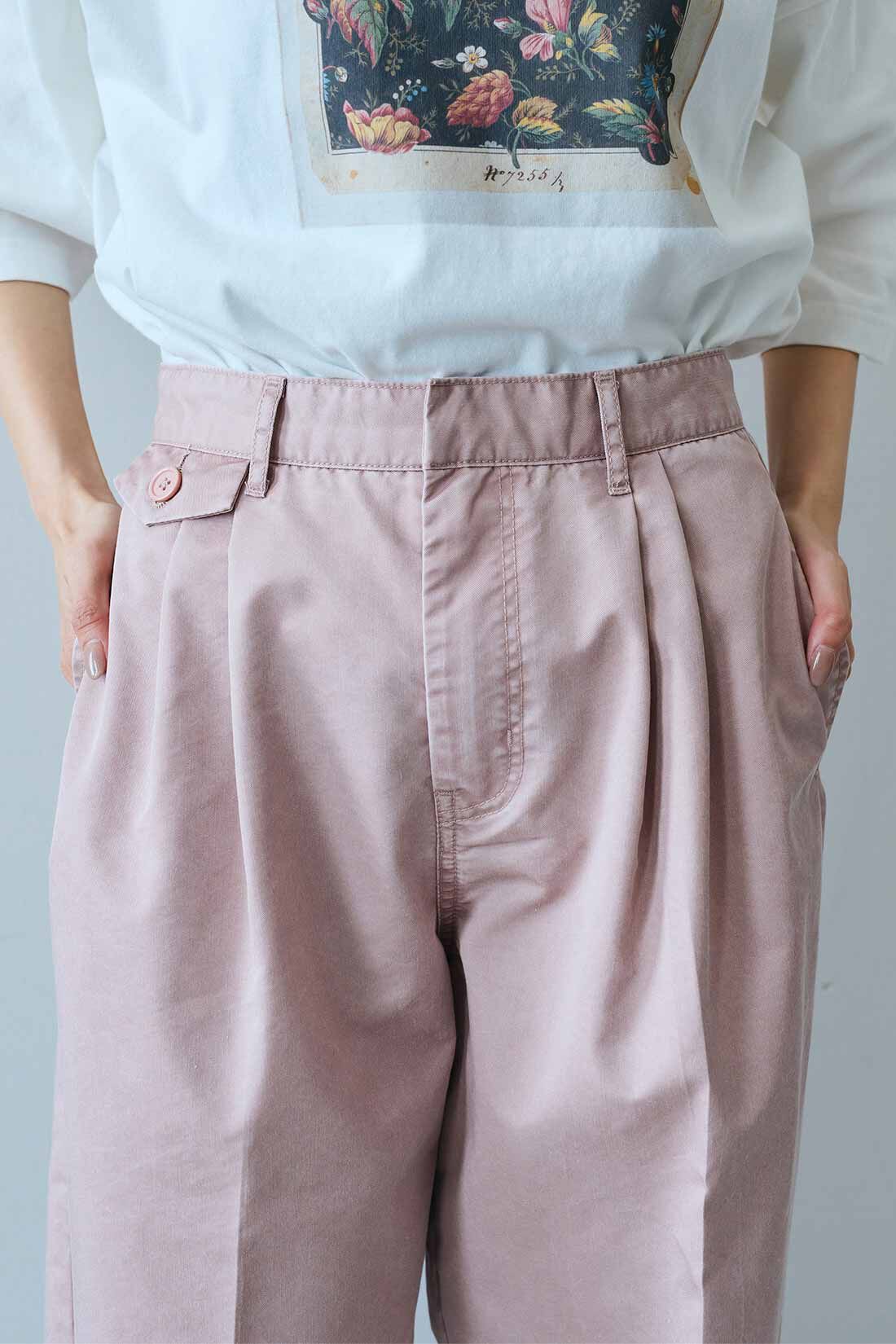 MEDE19F|MEDE19F　スモーキーピンクのワイドスラックス〈ピンク〉