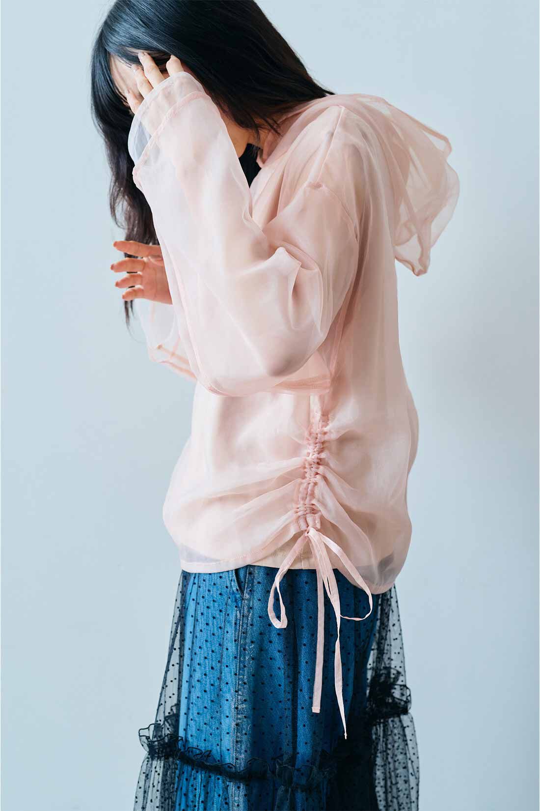 MEDE19F|MEDE19F　カットソー裏地付き シアーフーディー