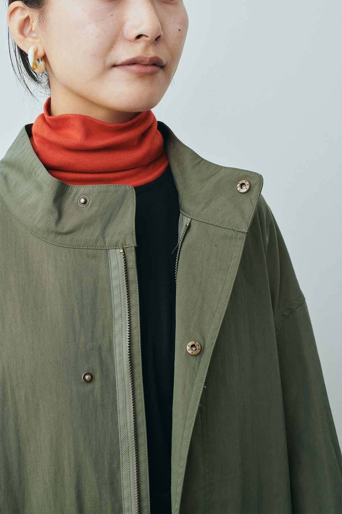 MEDE19F [メデ・ジュウキュウ]|MEDE19F　ミュルーズモダン〈「ミュルーズ染織美術館」アーカイブコレクション〉バックプリントモッズコート〈カーキ〉