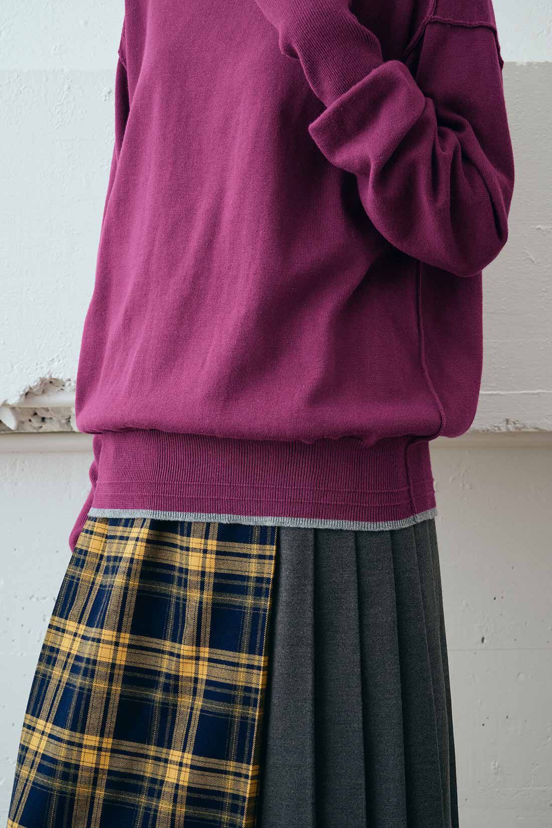 MEDE19F|MEDE19F　コットンロングスリーブニット〈ミルクティーベージュ〉