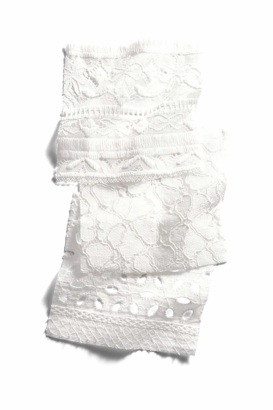 MEDE19F|MEDE19F　パッチワークレースシャツ〈ホワイト〉|コットンを中心にした数種の生地レースを組み合わせて。