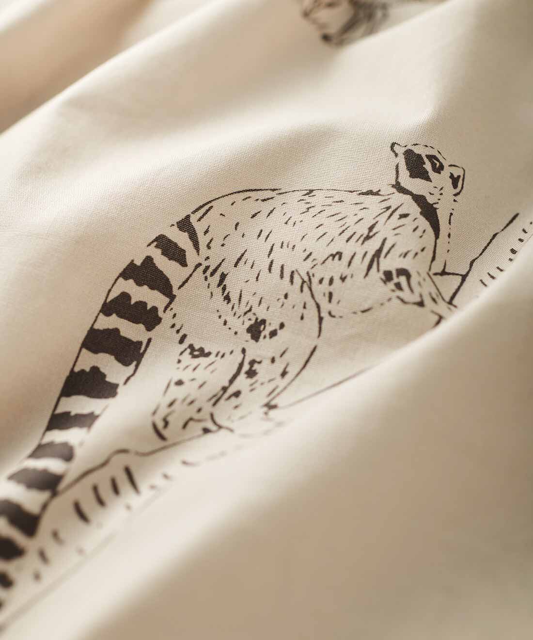 MEDE19F [メデ・ジュウキュウ]|MEDE19F 旭山動物園・ボルネオの森応援商品  アニマルプリントワンピース〈ベージュ〉