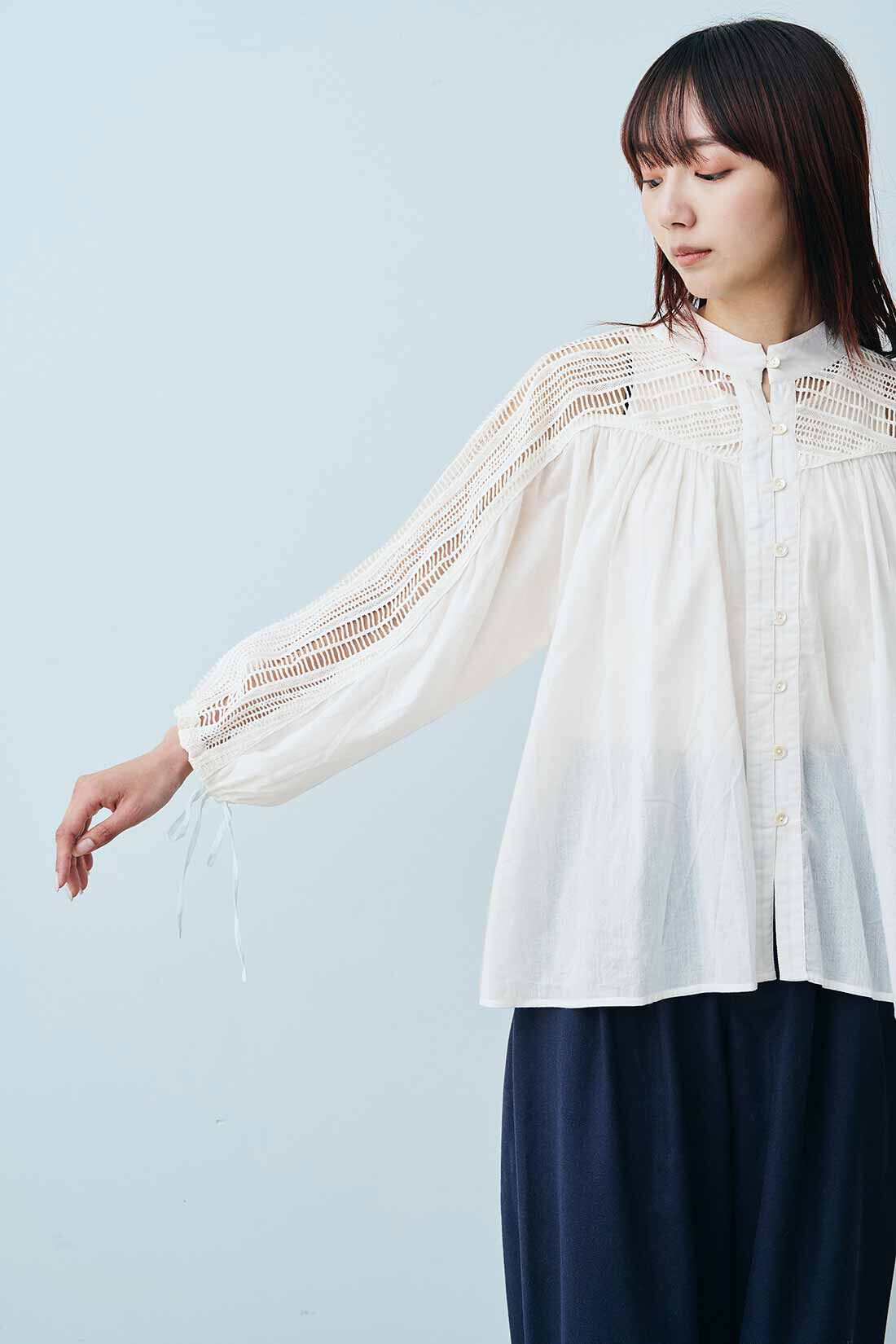 MEDE19F 〈MADE IN INDIA COLLECTION〉レース遣いのコットン MEDE19F 〈MADE IN INDIA COLLECTION〉レース遣いのコットン