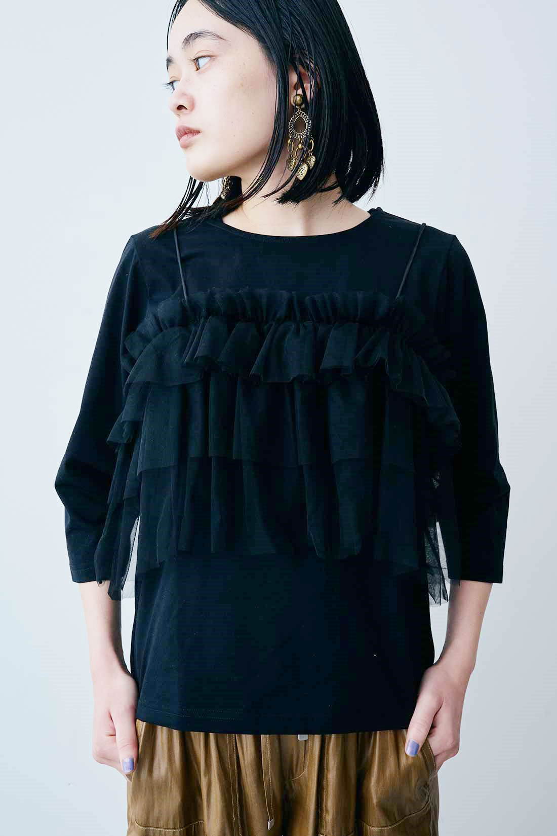 MEDE19F [メデ・ジュウキュウ]|MEDE19F　チュールビスチェトップスセット〈ブラック〉