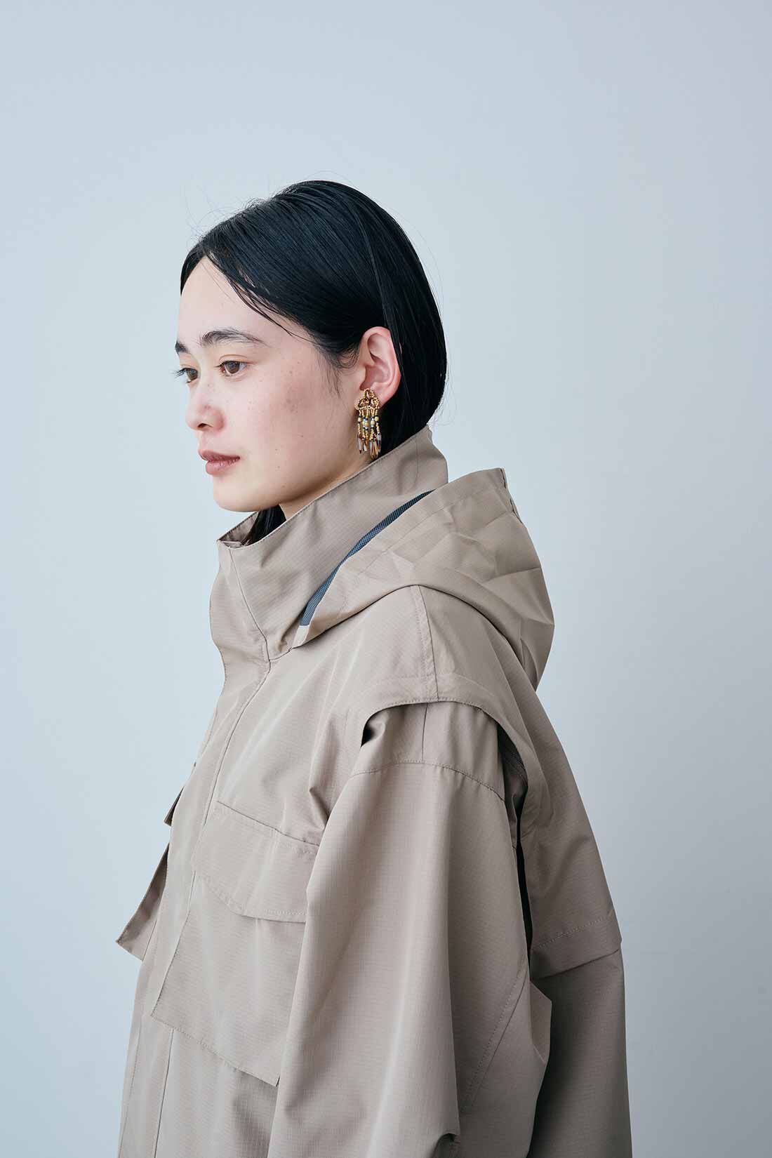 MEDE19F [メデ・ジュウキュウ]|MEDE19F　GERRY（R） for MEDE19F ベストにもなる撥水ミリタリーブルゾン〈グレージュ〉