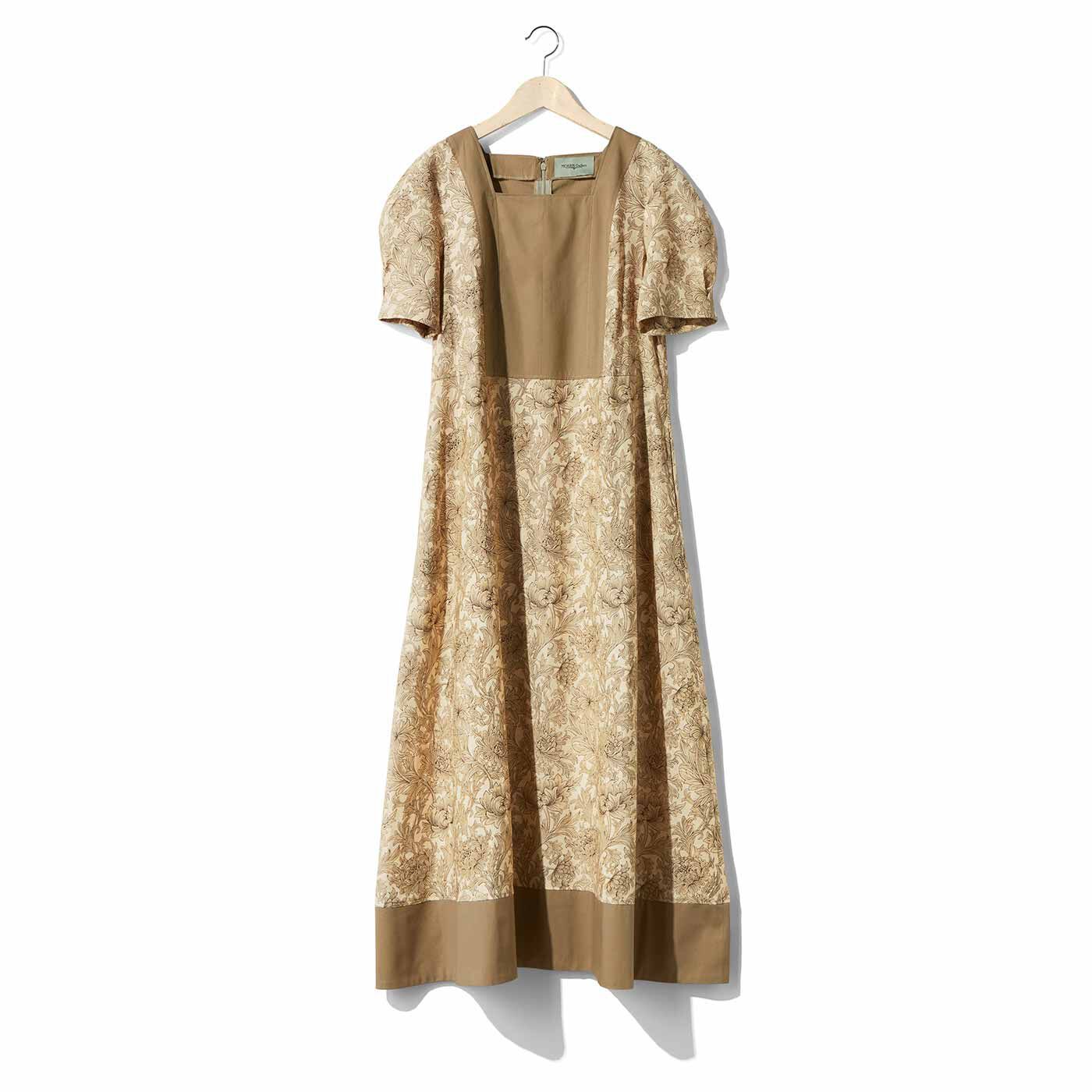 MEDE19F 〈MORRIS Gallery〉リネン混プリントロングワンピース