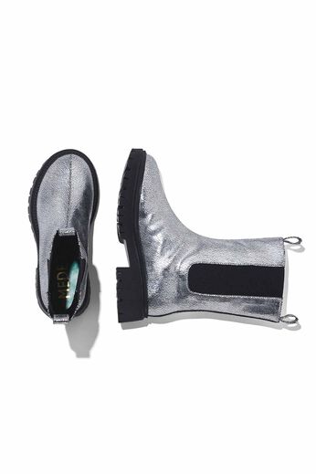 MEDE19F [メデ・ジュウキュウ] | シルバーのクラックレザー調トラックブーツ
