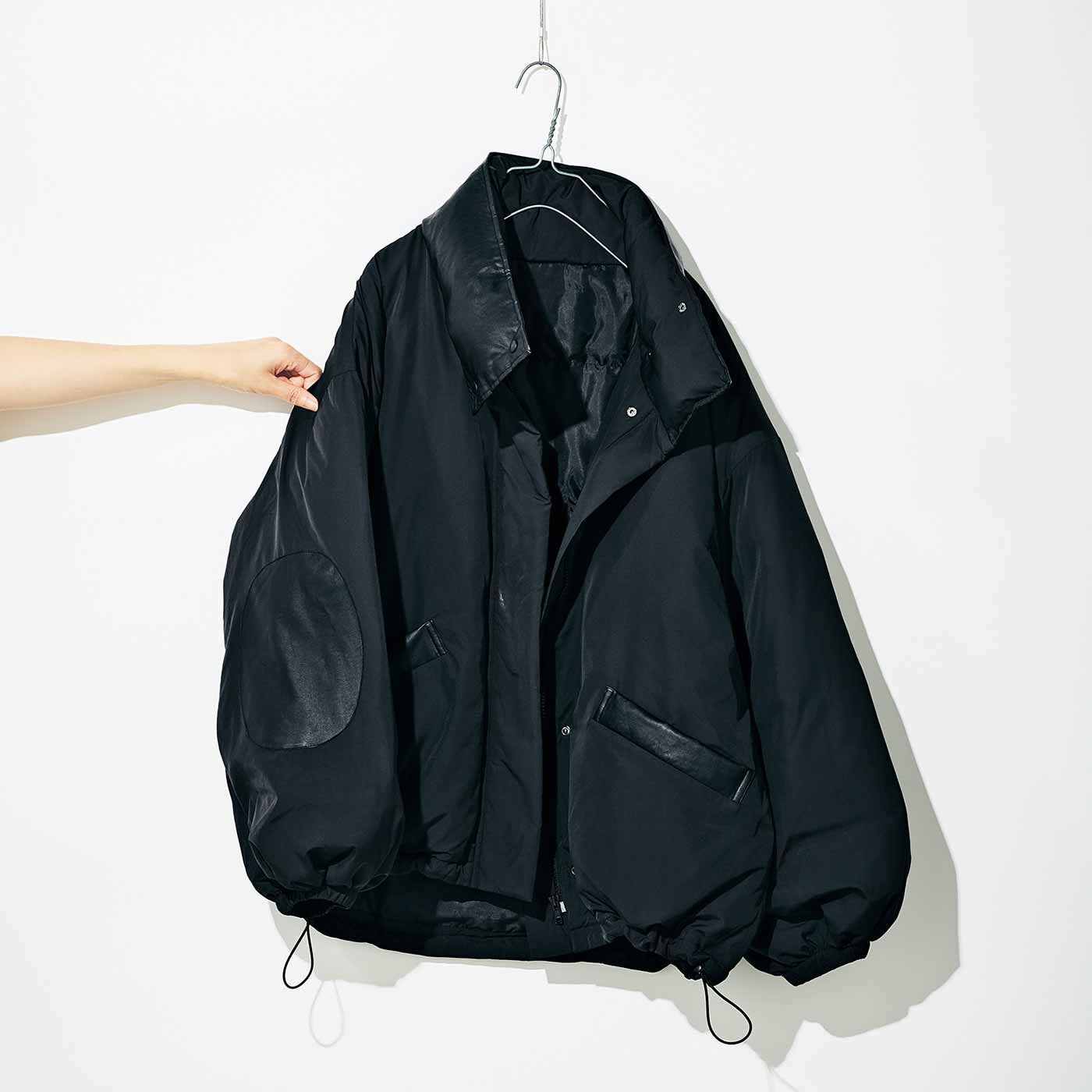 【極美品】メデジュウキュウ　リラックスモッズコート　 スカーフ柄裏地　黒　3 極美品】メデジュウキュウ リラックスモッズコート スカーフ柄裏地 黒