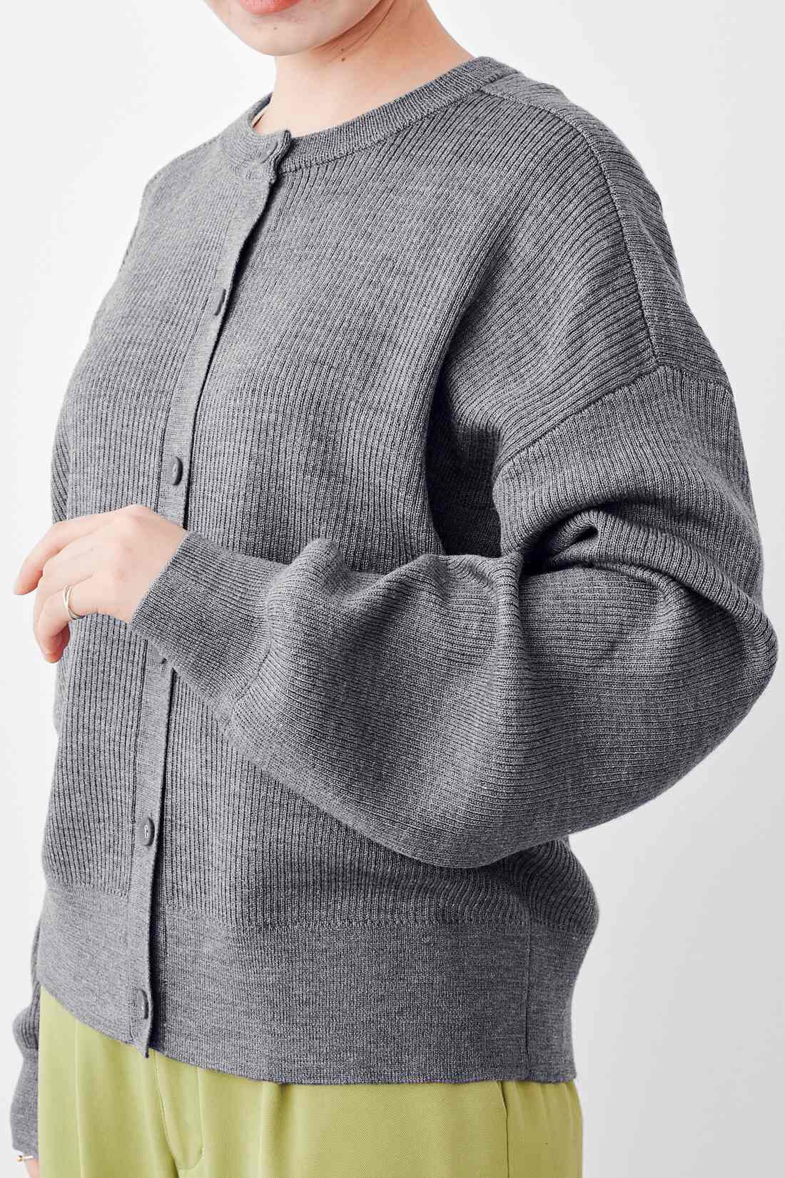 高山都さんコラボ】MEDE19F マイベーシックニットカーディガン〈グレー 