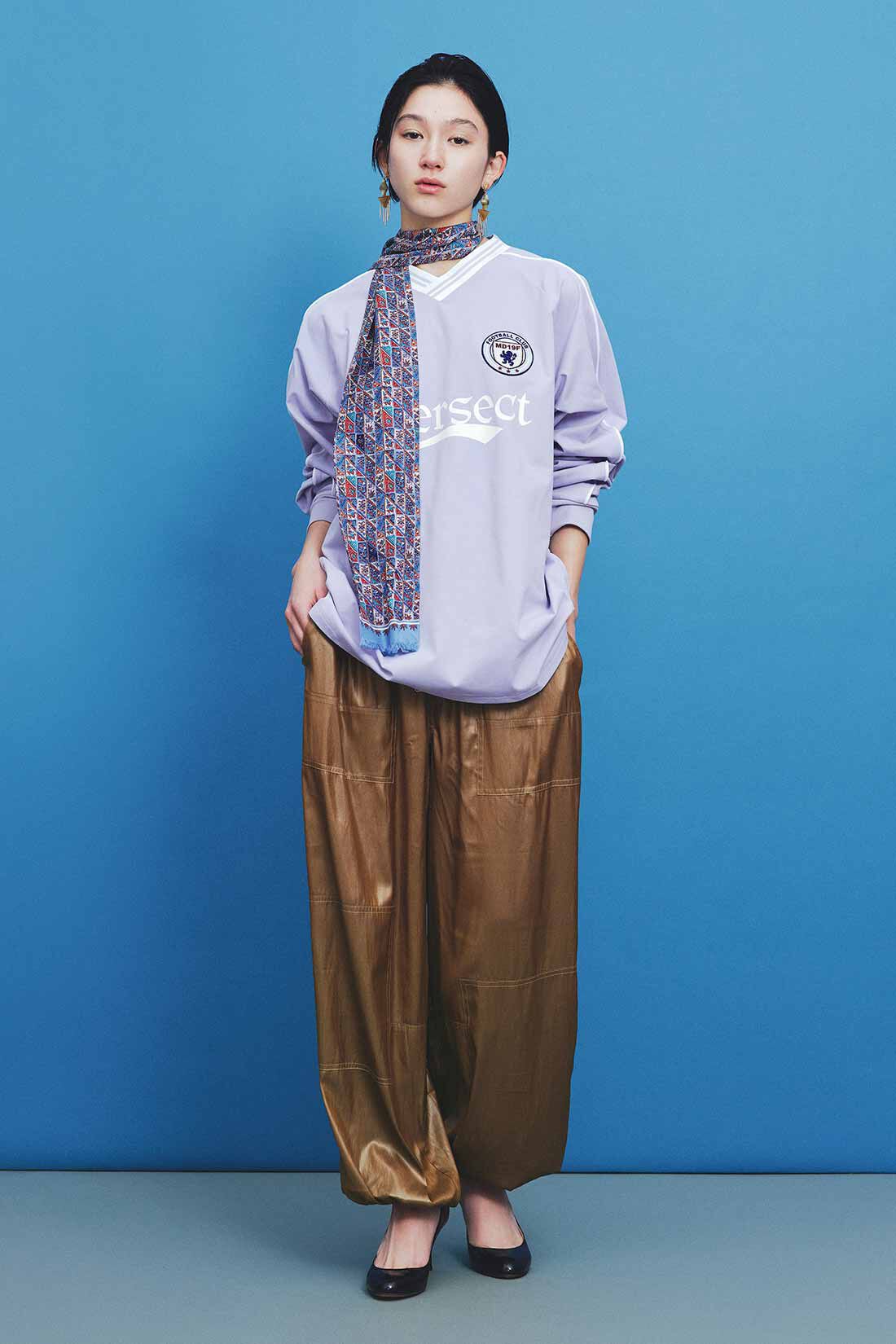 MEDE19F [メデ・ジュウキュウ]|MEDE19F　チンツ加工素材のリラックスミリタリーパンツ