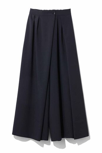 MEDE19F | ワイドレッグはかまパンツ〈ブラック〉