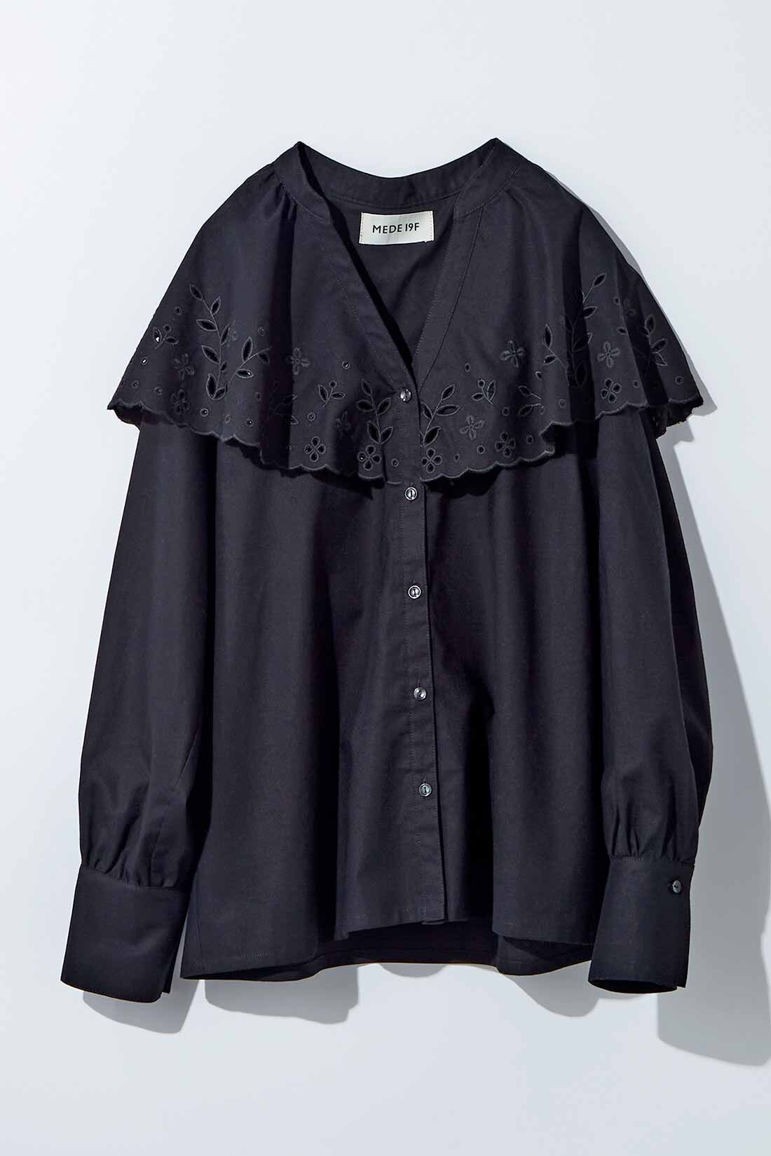 MEDE19F カットワークブラウス〈ブラック〉｜MEDE19F[メデ