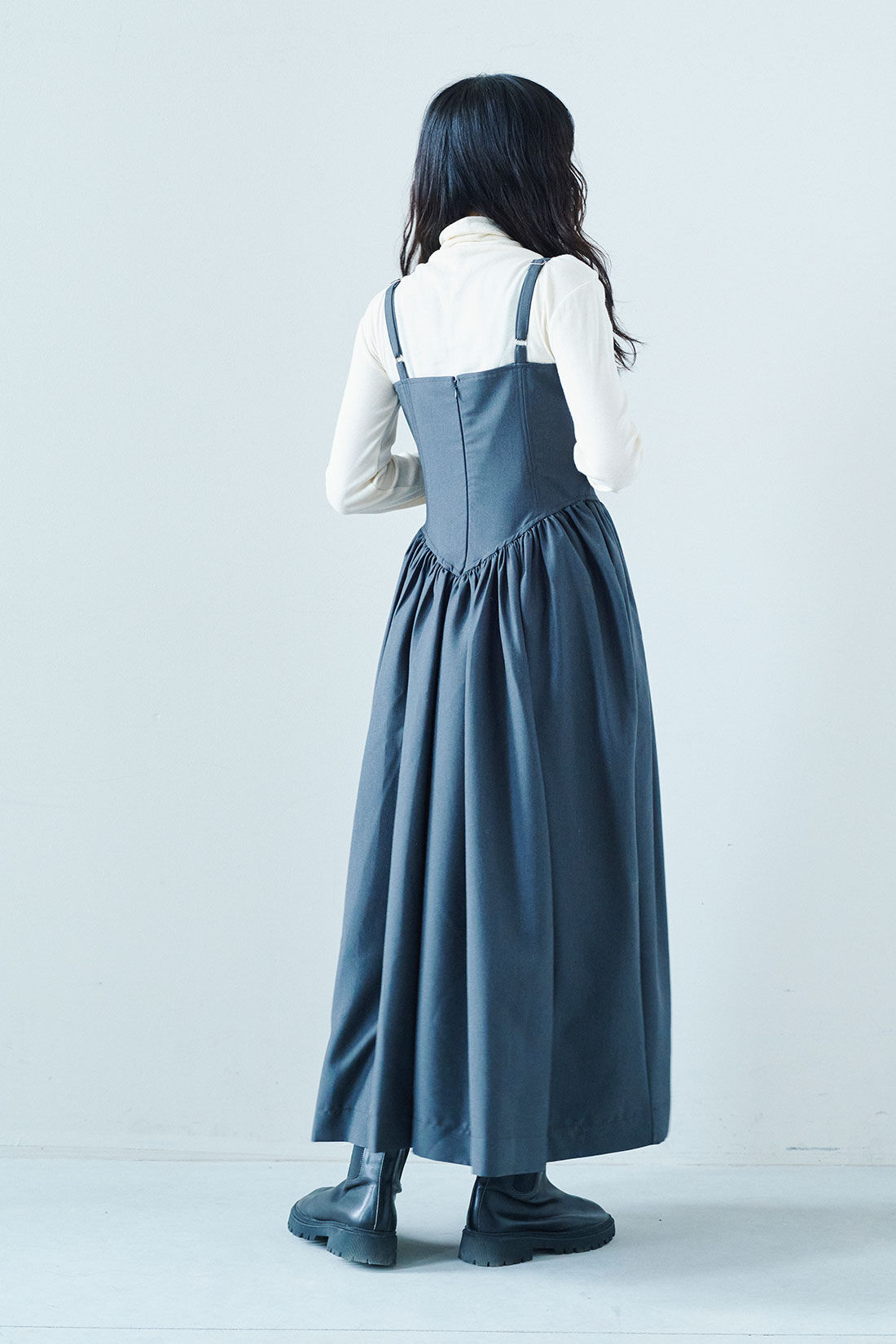MEDE19F [メデ・ジュウキュウ]|韓国セレクト STAGE ミリタリーワンピース|モデル身長：163cm