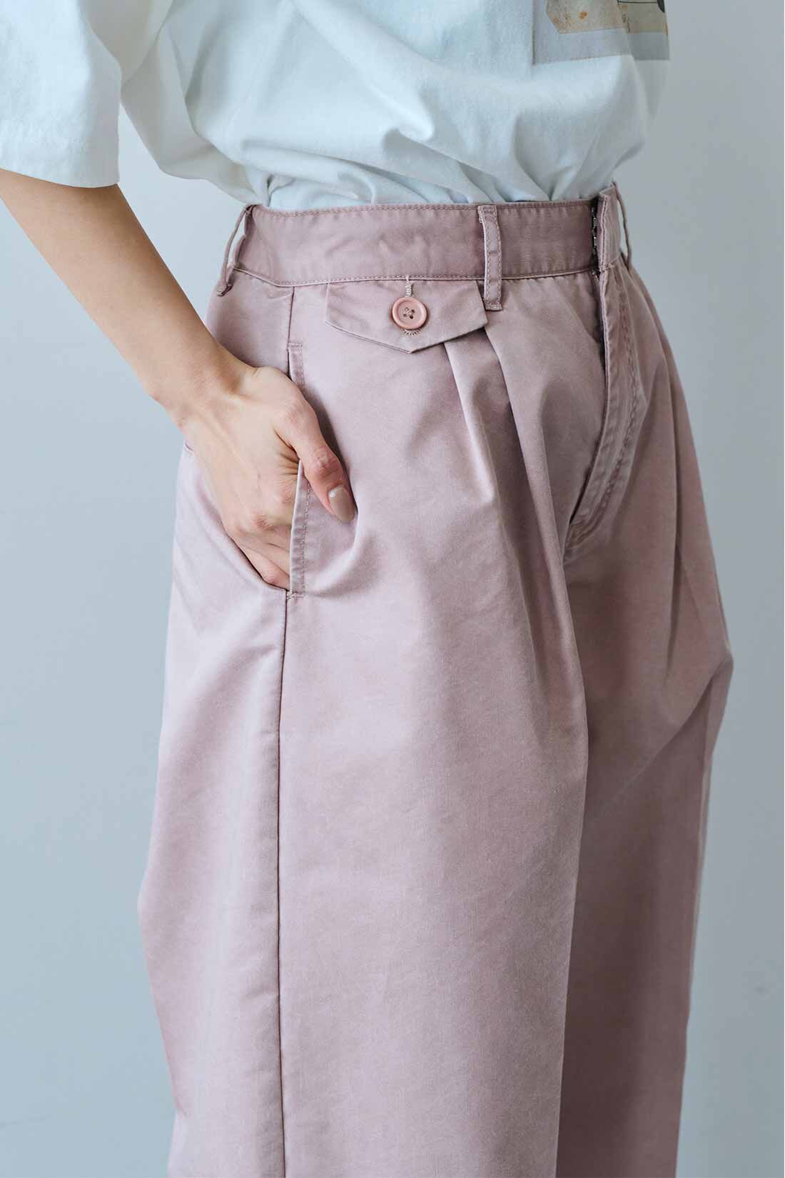 MEDE19F|MEDE19F　スモーキーピンクのワイドスラックス〈ピンク〉