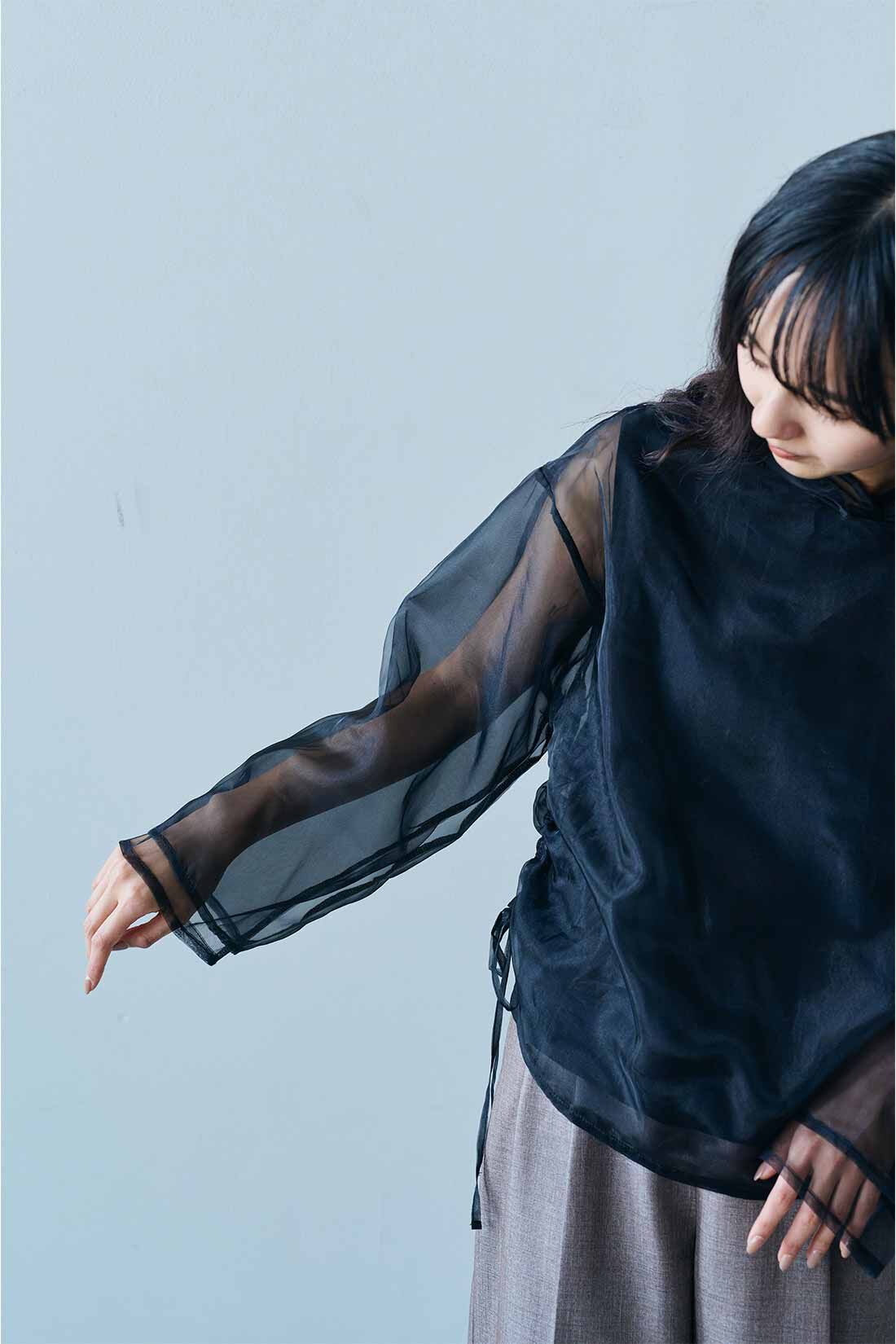 MEDE19F|MEDE19F　カットソー裏地付き シアーフーディー