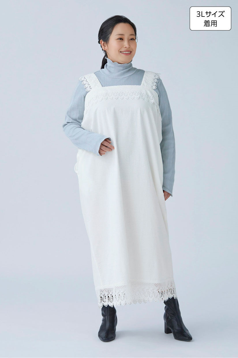 MEDE19F [メデ・ジュウキュウ]|MEDE19F　Boutique888さんコラボ レース遣いワンピース〈オフホワイト〉|身長：160cm バスト：113cm ウエスト：90cm ヒップ：115cm 太ももまわり：63cm