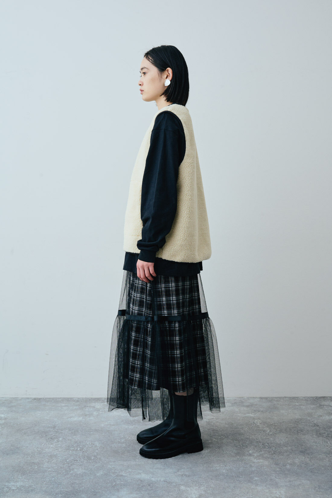 GERRY（Ｒ） for MEDE19F　高山都さんコラボ ライナー付きマウンテンコート|モデル身長：167cm　着用サイズ：M