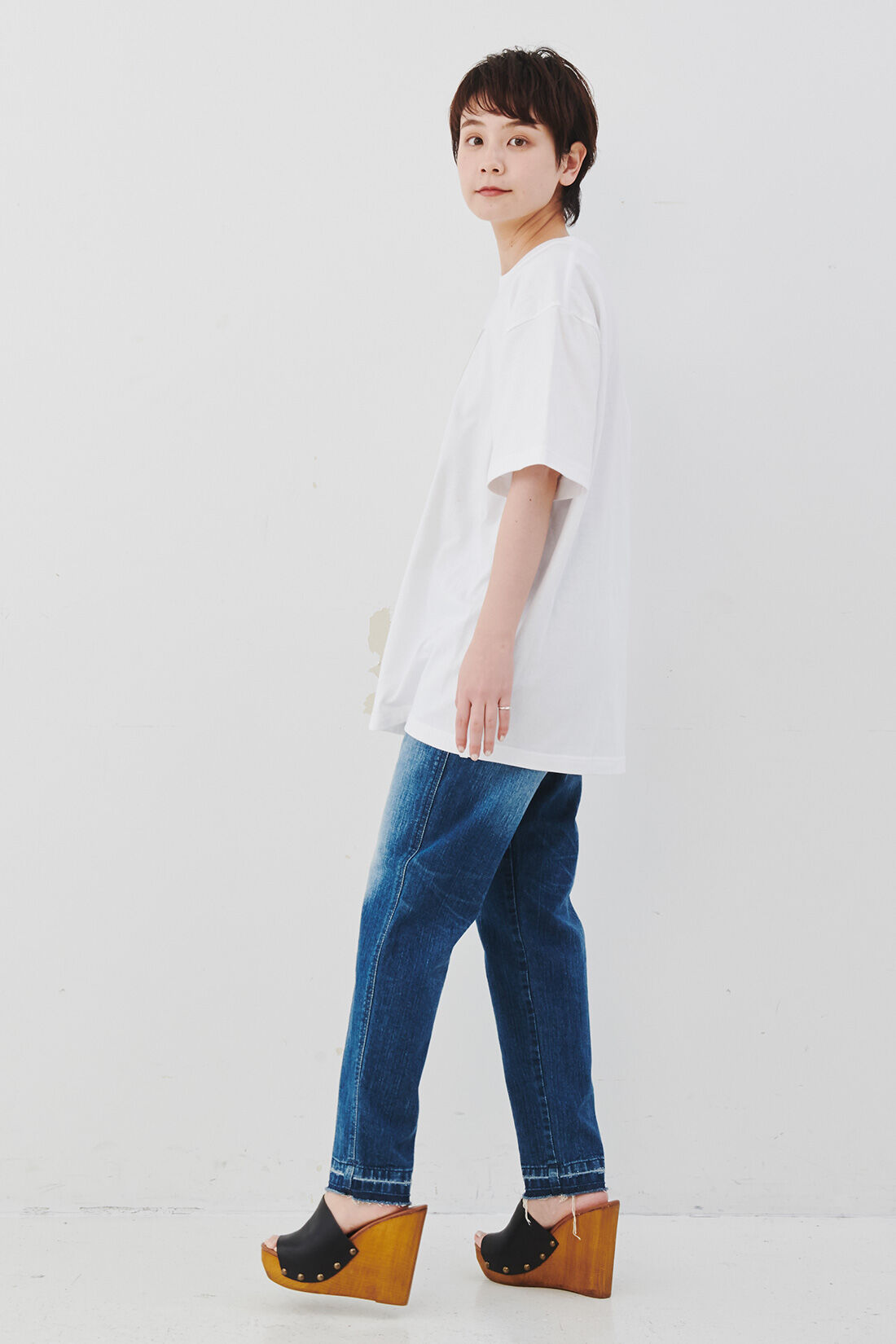 MEDE19F|【高瀬真奈さんコラボ】MEDE19F　フォトプリントTシャツ〈レディース〉〈ホワイト〉|モデル身長：157cm